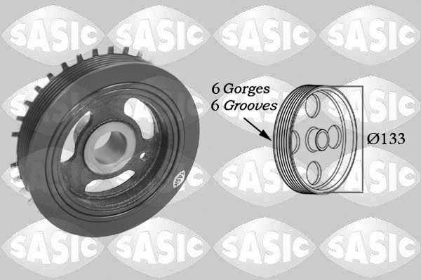 SASIC Remskive, krumtapaksel 2156040 for FORD