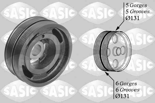 SASIC Remskive, krumtapaksel 2156042 for FORD