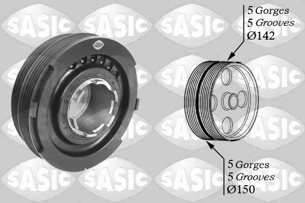 SASIC Remskive, krumtapaksel 2156038 for LAND ROVER