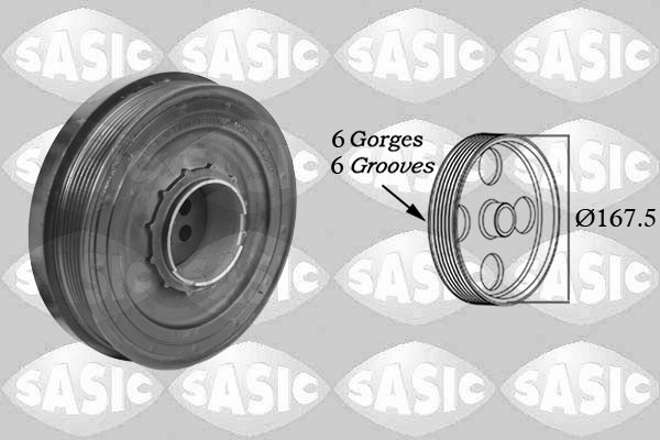 SASIC Remskive, krumtapaksel 2156078 for BMW