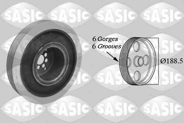 SASIC Remskive, krumtapaksel 9001805 for AUDI VW