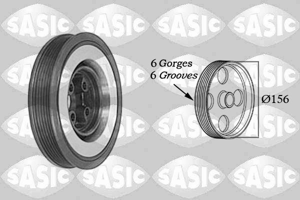 SASIC Remskive, krumtapaksel 9001802 for VW