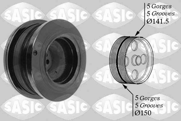 SASIC Remskive, krumtapaksel 9001812 for OPEL BMW LAND ROVER