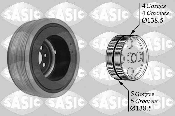 SASIC Remskive, krumtapaksel 9001804 for VW