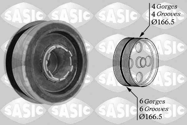 SASIC Remskive, krumtapaksel 9001808 for BMW