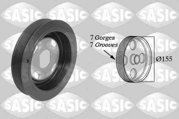 SASIC Remskive, krumtapaksel 2150078 for OPEL FIAT NISSAN RENAULT