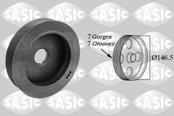 SASIC Remskive, krumtapaksel 2150054 for OPEL RENAULT NISSAN