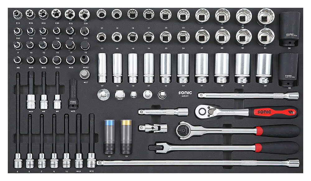 SONIC EQUIPMENT Topnøglesæt 308201