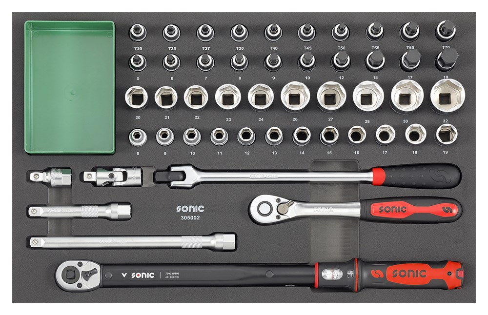 SONIC EQUIPMENT Topnøglesæt 305002