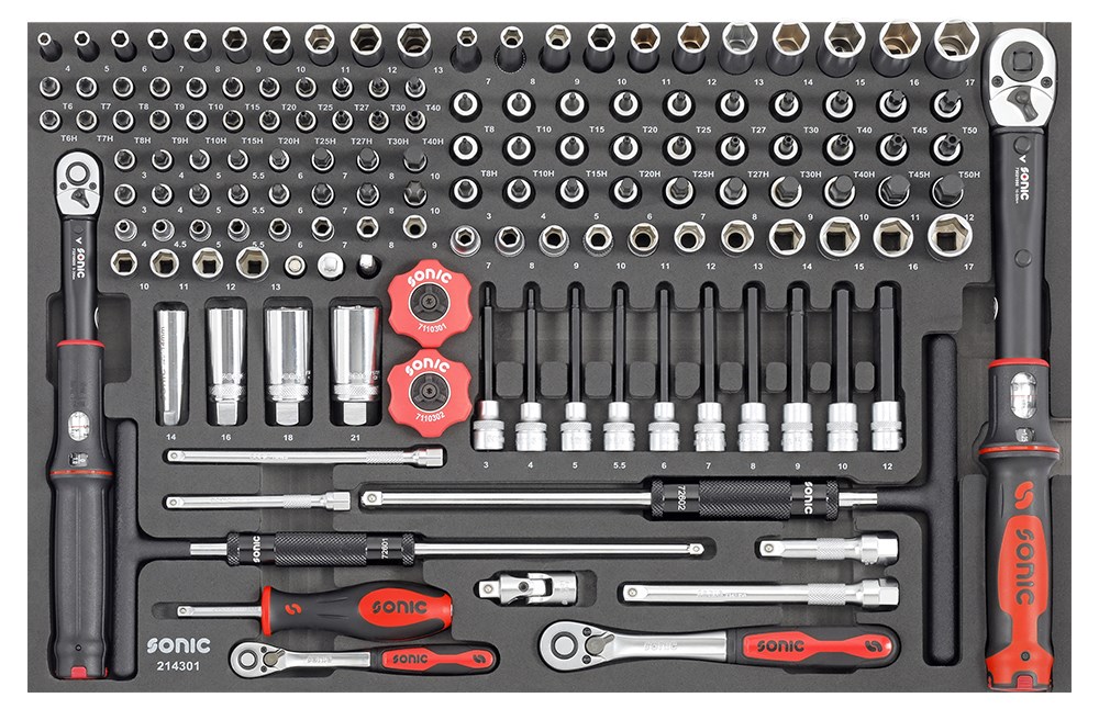SONIC EQUIPMENT Topnøglesæt 214301