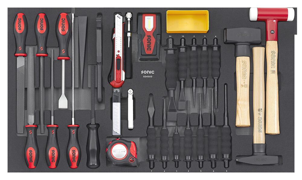 SONIC EQUIPMENT Skumgummiiindlæg, sortimentskasse 604909