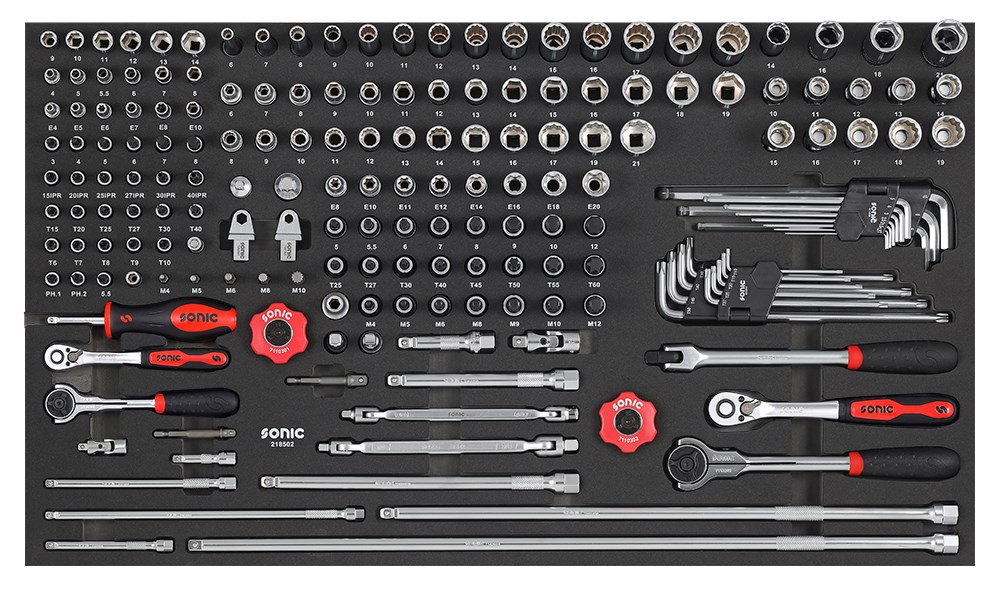 SONIC EQUIPMENT Topnøglesæt 218502