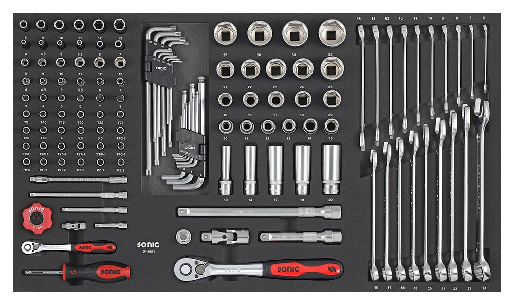 SONIC EQUIPMENT Topnøglesæt 213001