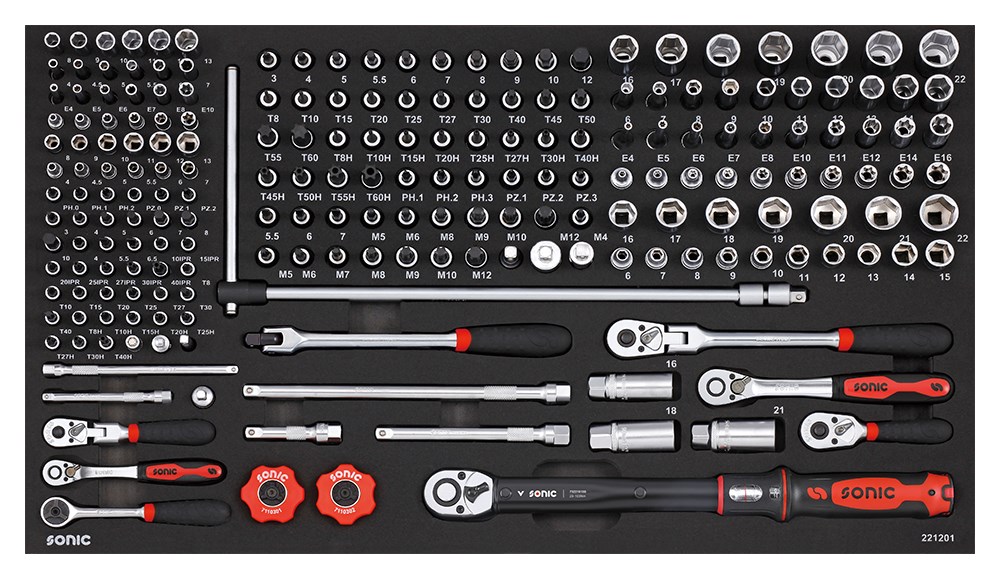 SONIC EQUIPMENT Topnøglesæt 221201