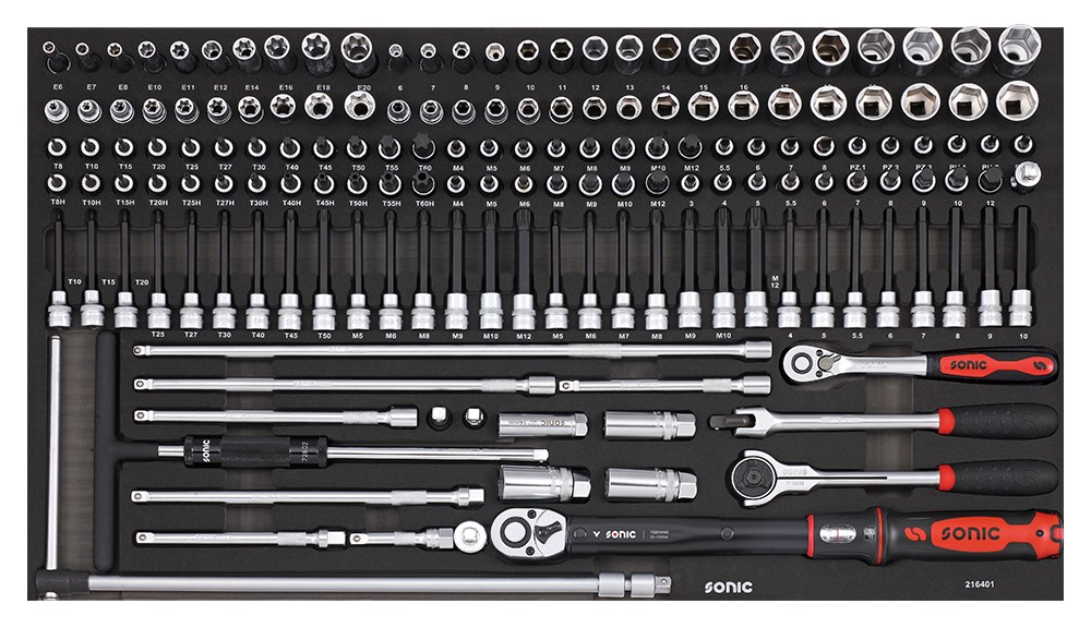 SONIC EQUIPMENT Topnøglesæt 216401