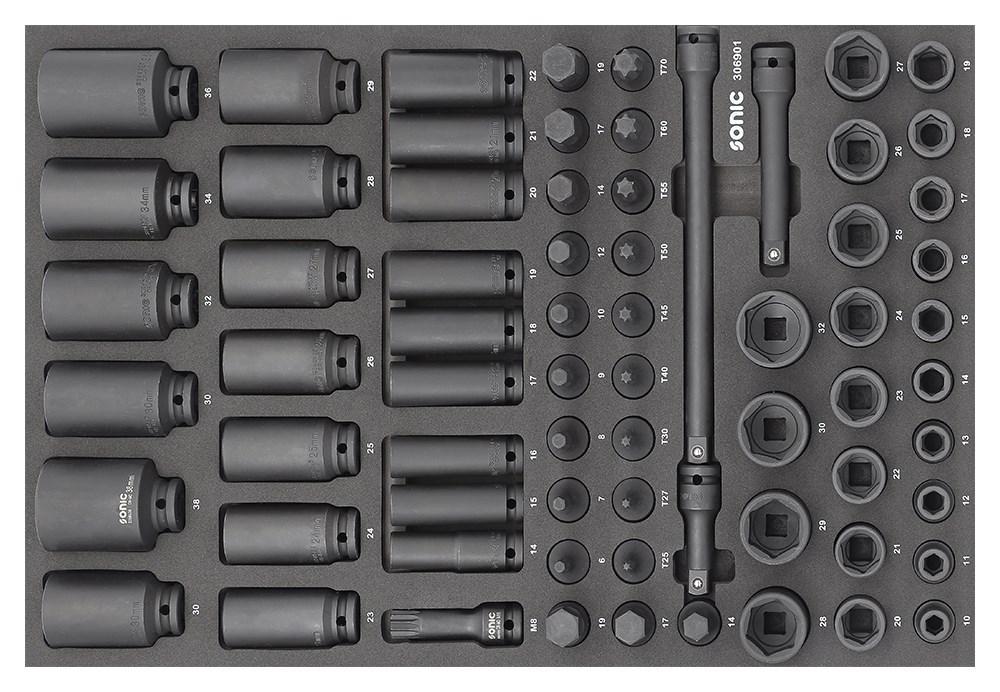 SONIC EQUIPMENT Topnøglesæt 306901