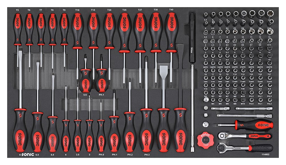 SONIC EQUIPMENT Topnøglesæt 114602