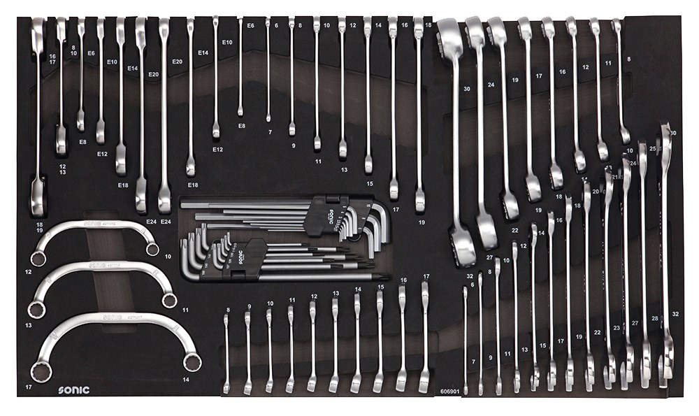 SONIC EQUIPMENT Ring-/gaffelnøglesæt 606901
