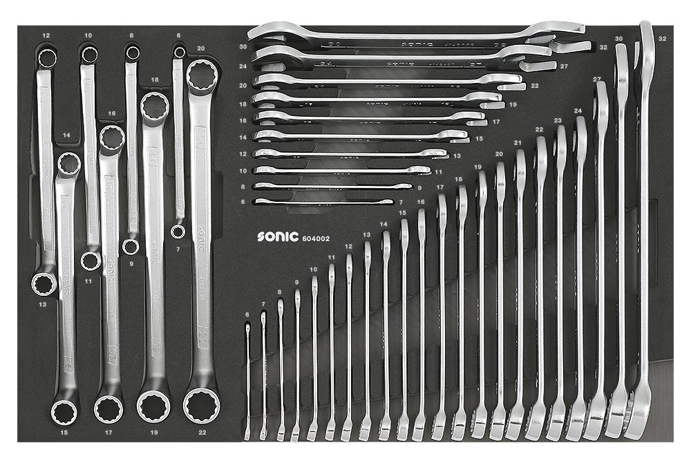 SONIC EQUIPMENT Ring-/gaffelnøglesæt 604002