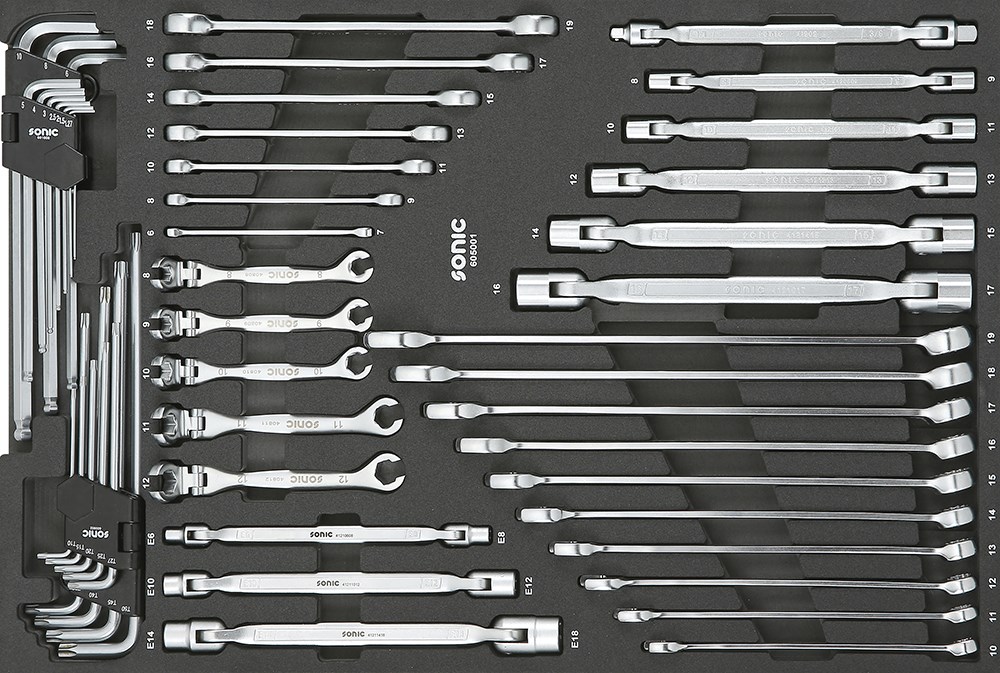 SONIC EQUIPMENT Ring-/gaffelnøglesæt 605001