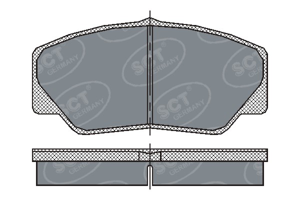 SCT - MANNOL Bremseklodser sp206pr foraksel for FORD
