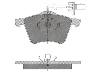 SCT - MANNOL Bremseklodser sp402pr foraksel for FORD VAG