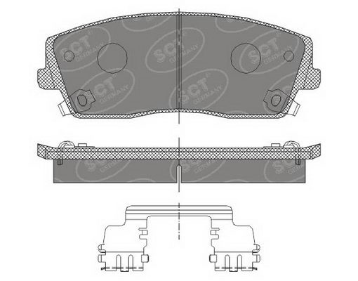 SCT - MANNOL Bremseklodser sp465pr foraksel for CHRYSLER DODGE