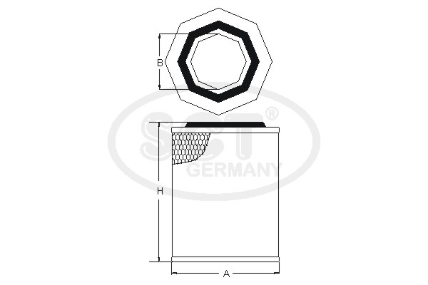 SCT - MANNOL Luftfilter SB 029 Filterindsats 290mm for NISSAN