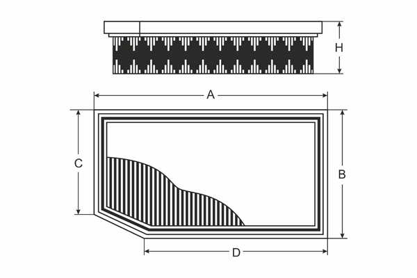 SCT - MANNOL Luftfilter SB 2178 Filterindsats 42mm for BMW