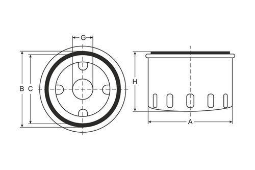 Produktbillede for Oliefilter