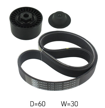 SKF Kileremssæt vkma36057 for BMW NISSAN RENAULT