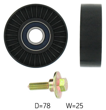SKF Medløberhjul, multi-V-rem vkm33020 for PEUGEOT
