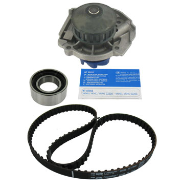 SKF Vandpumpe + tandremssæt vkmc02201 for FIAT LANCIA CITROËN PEUGEOT