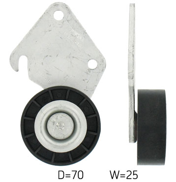 SKF Medløberhjul, multi-V-rem vkm33035 for PEUGEOT FIAT