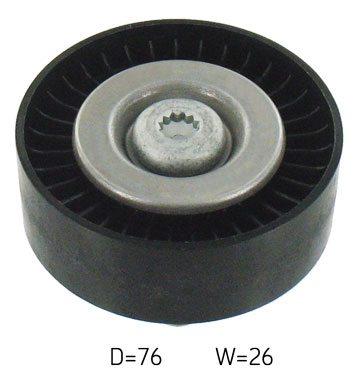 SKF Medløberhjul, multi-V-rem vkm31307 for PORSCHE AUDI