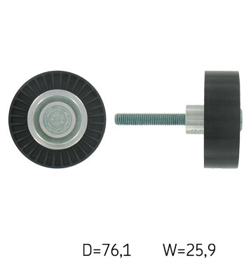 SKF Medløberhjul, multi-V-rem vkm31044 for VW VW (SVW) SKODA (SVW) VW (FAW)