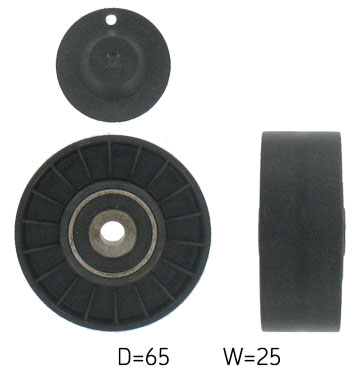 SKF Medløberhjul, multi-V-rem vkm31002 for VW