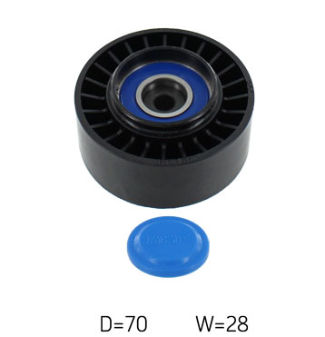 SKF Medløberhjul, multi-V-rem vkm31008 for VW