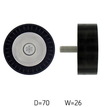 SKF Medløberhjul, multi-V-rem vkm32048 for VAUXHALL LANCIA FIAT SUZUKI