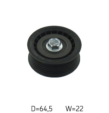 SKF Medløberhjul, multi-V-rem vkm32049 for FORD VAUXHALL FIAT SUZUKI
