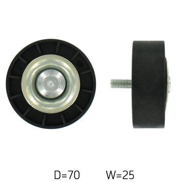 SKF Medløberhjul, multi-V-rem vkm32091 for FIAT PEUGEOT