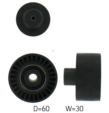 SKF Medløberhjul, multi-V-rem vkm33044 for PEUGEOT FORD VOLVO SUZUKI MAZDA TOYOTA