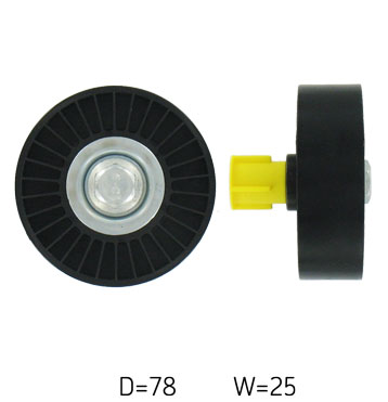 SKF Medløberhjul, multi-V-rem vkm33046 for PEUGEOT FIAT LANCIA