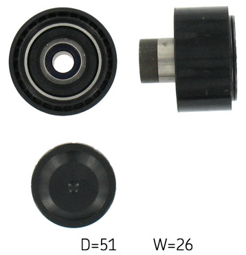 SKF Medløberhjul, multi-V-rem vkm33060 for PEUGEOT FORD MAZDA