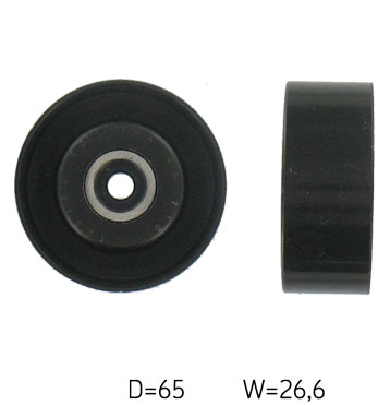 SKF Medløberhjul, multi-V-rem vkm33075 for PEUGEOT RENAULT LANCIA