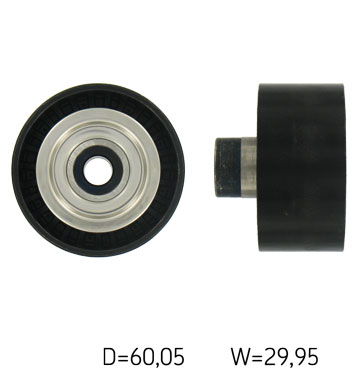 SKF Medløberhjul, multi-V-rem vkm33131 for FIAT PEUGEOT TOYOTA