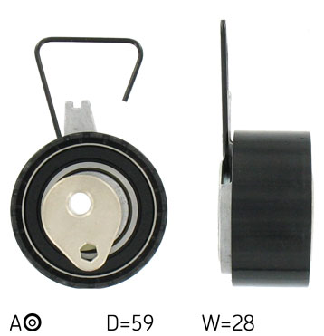 SKF Strammehjul, tandrem VKM 17301 for MG