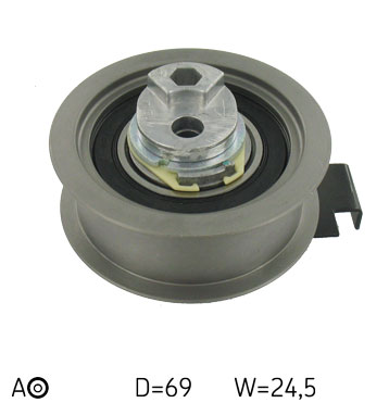SKF Strammehjul, tandrem VKM 11170 for VW