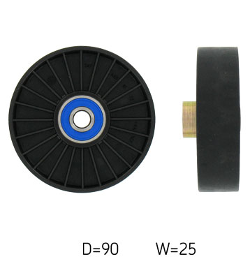 SKF Medløberhjul, multi-V-rem vkm32001 for LANCIA ALFA ROMEO