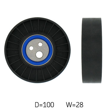 SKF Medløberhjul, multi-V-rem vkm32004 for LANCIA